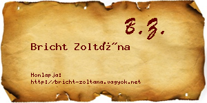 Bricht Zoltána névjegykártya